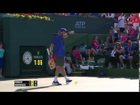 Juan Monaco hits incredible winner v Thanasi Kokkinakis - BNP Paribas Open 2015