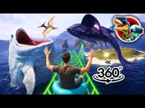 360 Whale, Bloop, El Gran Maja, Leviathan and Ningen Sea Monster in Water Slide | 360 video 4K