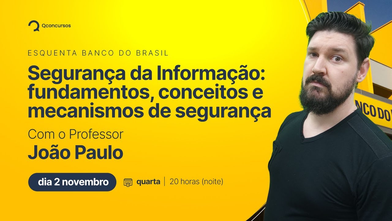 Segurança da informação: fundamentos, conceitos e mecanismos de segurança.