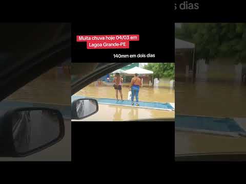 140mm de chuva em dois dias em Lagoa Grande-PE #shortvideo