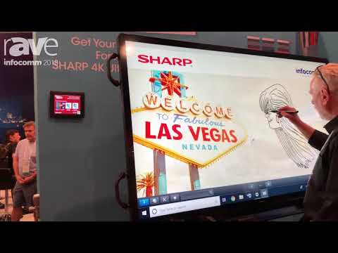 InfoComm 2018: Sharp Demos the PN-L705H 4K 70" AQUOS BOARD® with a Caricature Artist