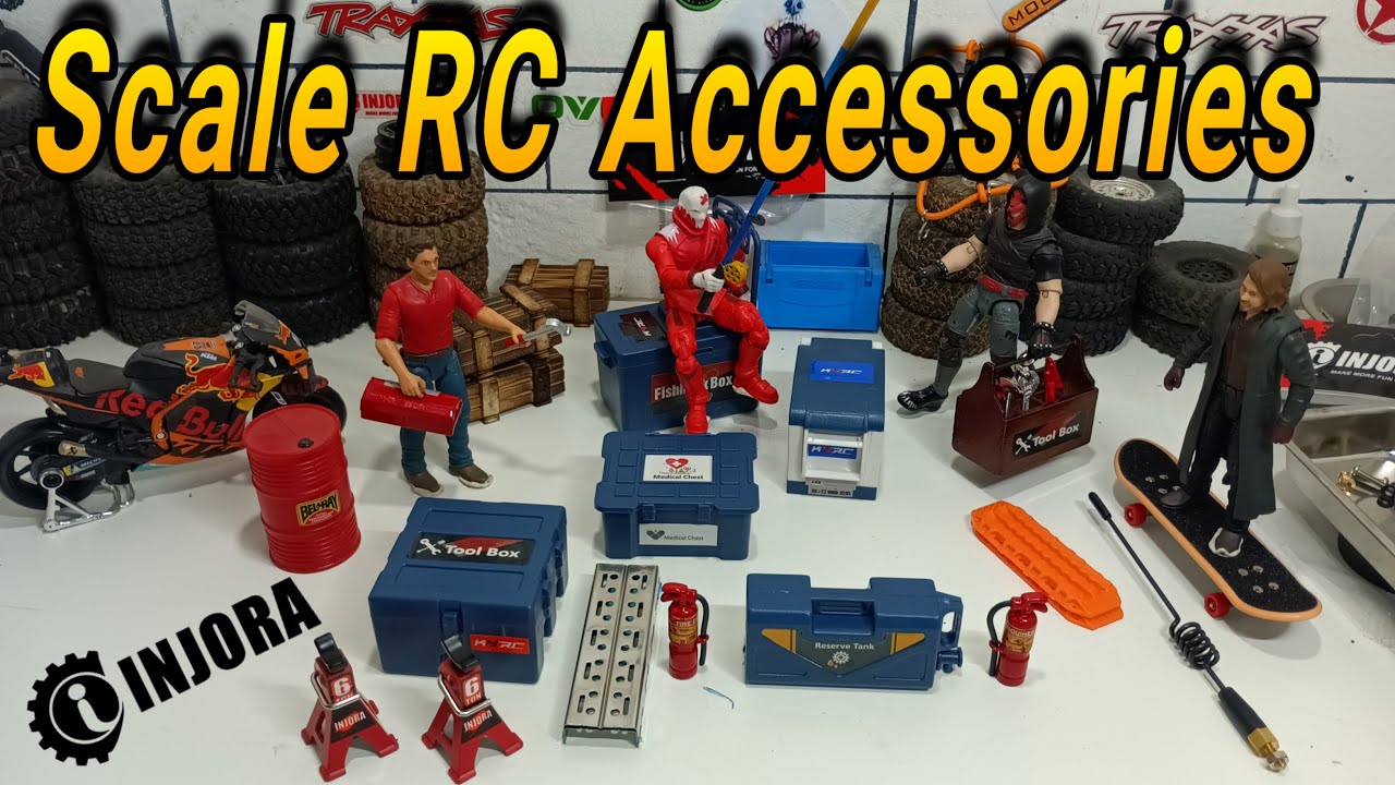 Injora 1/10 and 1/18 scale Rc accessories #Traxxas #traxxastrx4m #injora