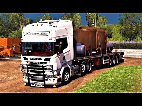 ETS2 SCANIA R500 V8 - Trip with pressure tanks from Clermont to Limoges