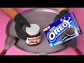 ASMR With NUTELLA OREO How To Make Delicious Chocolate And Cookies Ice Cream Rolls ASMR Recipe