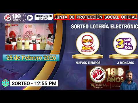 SORTEO TICA EN VIVO 12:55 PM Resultados Hoy Miercoles 25 de Febrero 2026 | JPS #Tica #Nica