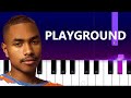 Steve Lacy - Playground  (Piano Tutorial)