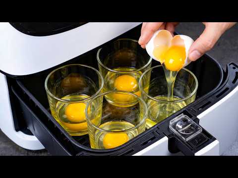 I Put RAW EGGS in Glasses… Air Fryer Did This 😳
