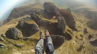 preview picture of video 'Paramotor flying along crest lines of Mont-Dore mountains'