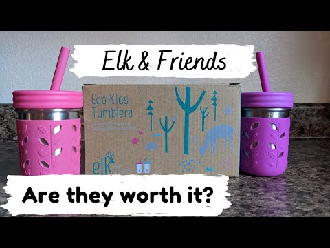 ELK & FRIENDS STAINLESS STEEL STRAW CUP || Eco Kids Tumblers