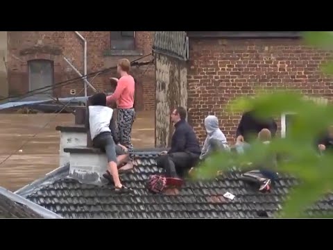 OMG. Unbelievable images coming in from Pepinster in Belgium.