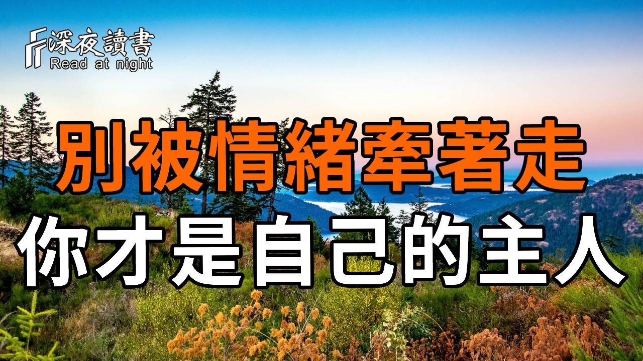 情緒只是幻覺，別讓它掌控你的人生【深夜讀書】#人生感悟 #正能量 #情感 #晚年幸福 #深夜讀書  #内耗 #焦