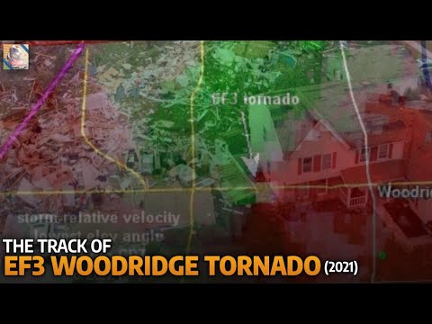 The Track of the EF3 Woodridge, IL Tornado (2021)