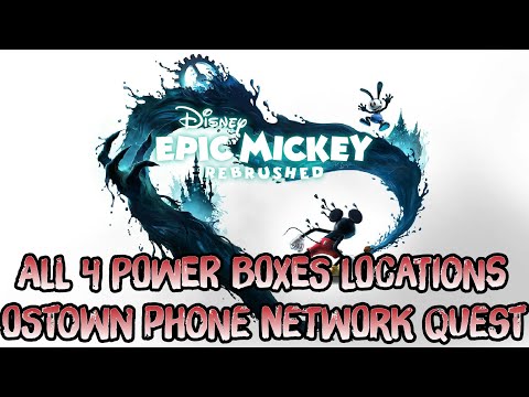 Epic Mickey: Rebrushed - All 4 Power Boxes Locations (Ostown Phone Network Epic Quest)