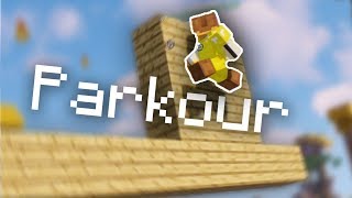 using parkour to win skywars