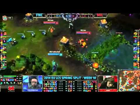 Fnatic xPeke Zed VS Millenium Kerp Xerath Highlights   2014 EU LCS Spring W10D2 MUST SEE