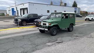 1974 Toyota Land Cruiser FJ40 Driving Exterior View