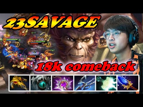 23Savage Grandmaster Monkey King 18k intense comeback | 7.33 Immortal Best Ranked Gameplay
