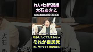 【れいわ新選組：大石あきこ】自民党は戦争したくてたまらない政党だと暴露 #れいわ新選組 #大石あきこ #政治