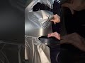Wrapping the bed of this Ford Raptor in matte iced silver titanium #asmr #wrap #shorts