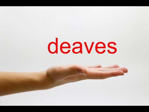 How to Pronounce deaves - American English