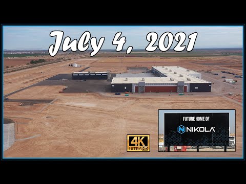 Nikola Semi Pilot Factory Construction Site July 4th, 2021 | Drone Footage of 7:00 AM