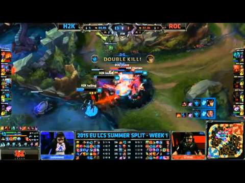 H2K Gaming vs ROCCAT - HIGHLIGHTS - EU LCS Summer 2015 - W1D1 - League of Legends