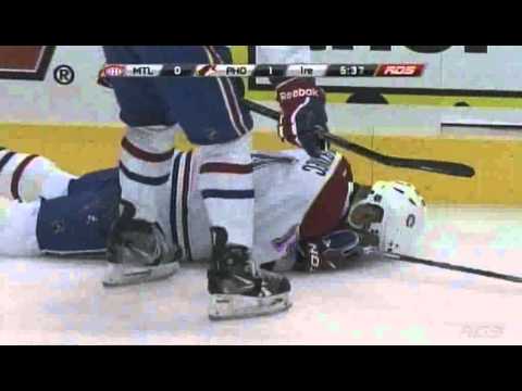 Tomas Plekanec's Injury (November 10 2011)