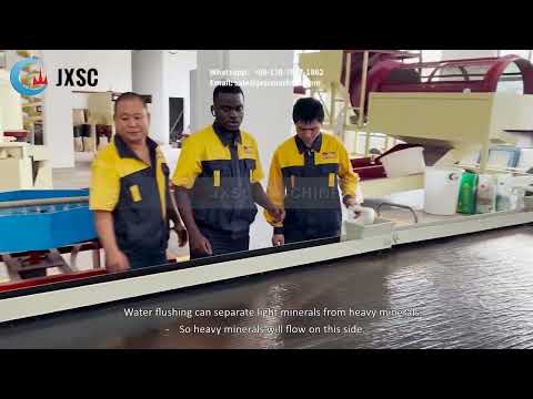 Manganese ore enrichment test with a shaking table