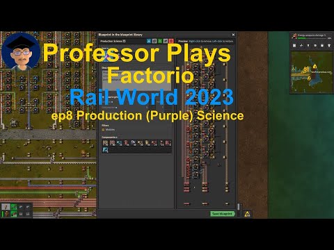Factorio Rail World 2023 ep8 Production Purple Science
