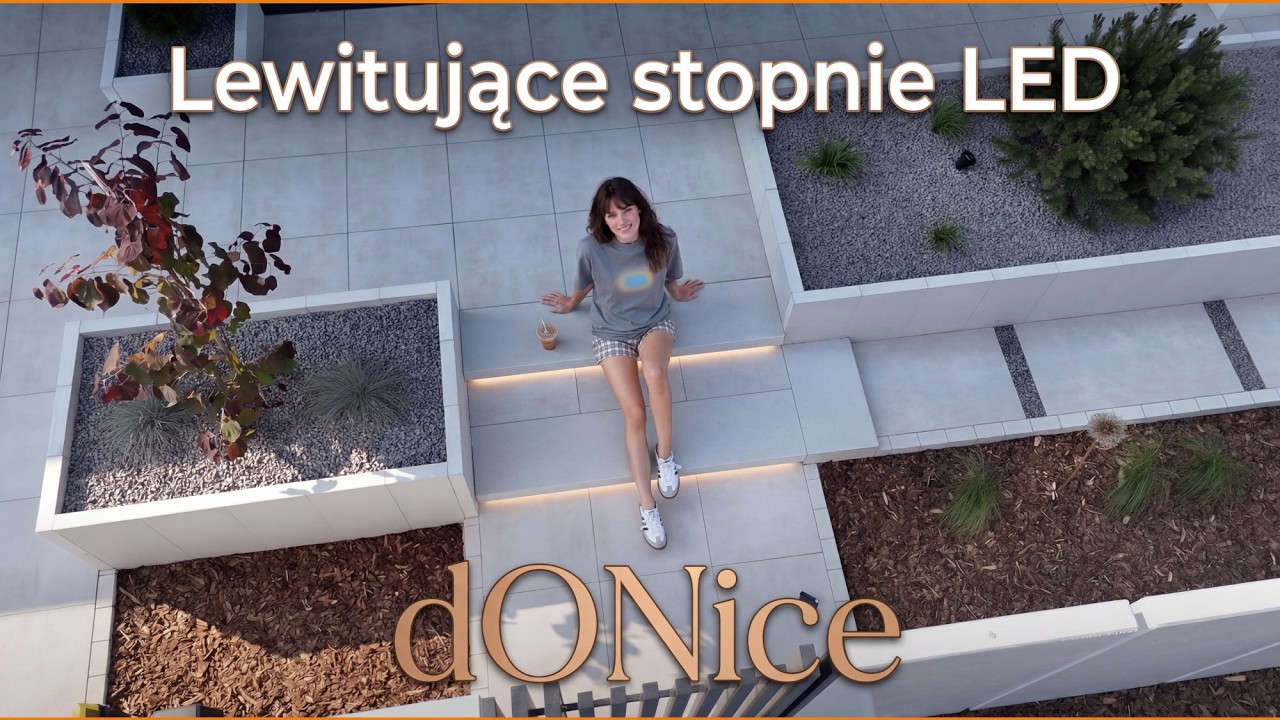 Stopnie lewitujące z podświetleniem LED — realizacja GaleriaKostki
