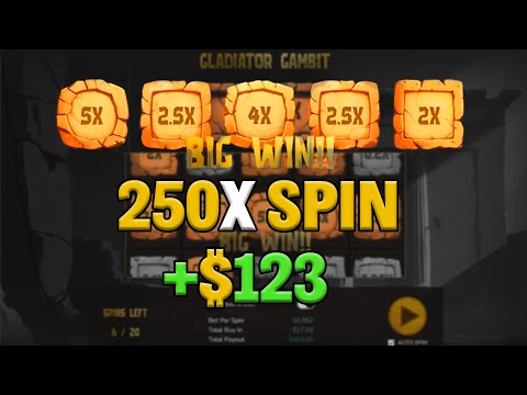 Gladiator Gambit 13x Win 250x Spin on PvP Money