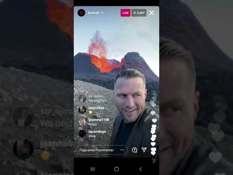 Kontra K Videodreh in Island!  HEFTIGER Vulkan  AUSBRUCH  😮🌋🔥( Livestream Instagram Story 06.5.2021