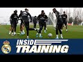 Real Madrid train ahead of Athletic Club