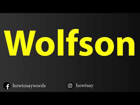 How To Pronounce Wolfson