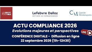 Conférence Actualité de la compliance du 22 septembre 2026