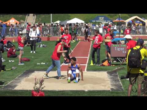 Jose Rubio (Long Jump) 1st Flight - Redondo Nike Invitational 3-11-17 - Los Alamitos Boys