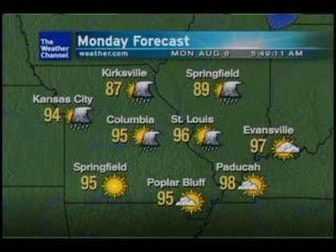 WeatherSTAR XL Hannibal MO with narrated 100°