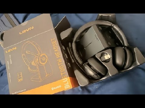 LEVN Wireless Headset with Mic for Work, Bluetooth Headset with Microphone for Work Call Center PC
