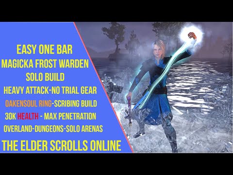 Easy One Bar Magicka Frost Warden Solo Build for ESO Gold Road - Solo Magden Build