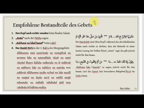 Maliki Fiqh Basics 15 - Gebet - Erwünschtes I