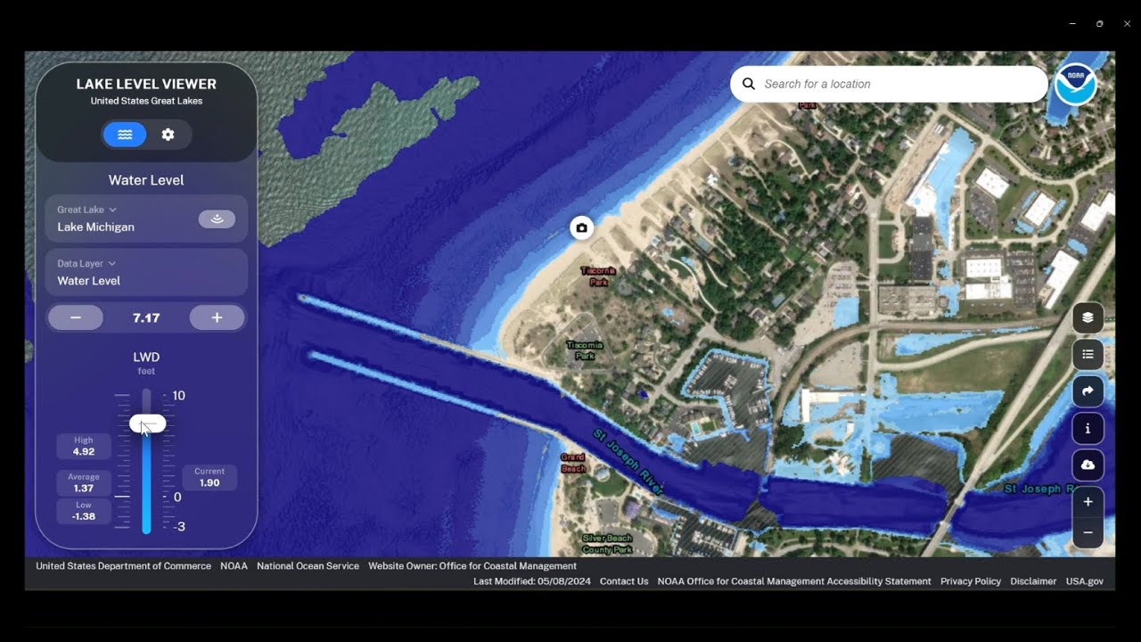 NOAA Lake Level Viewer - Tutorial from GLISA
