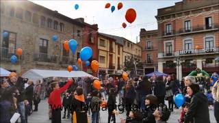 preview picture of video 'La Marató de TV3. Actes a Sant Celoni per recaptar fons. Alliberament de globus solidaris.'