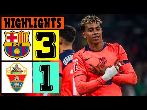 Elche vs Barcelona 1-3 | Football Highlights and Goals | Laliga EA Sports 2026