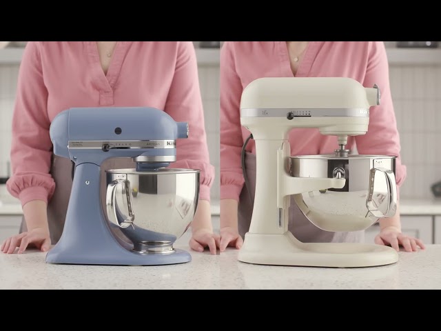 Vídeo relacionado con KitchenAid Batidora amasadora - Artisan - Robot de Cocina con Cabezal Inclinable - Amasadora con 5 Accesorios - Batidora de repostería con 2 boles de Acero Inoxidable - 4,8 L y 3 L - Crema