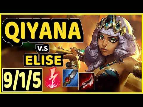 CINKROF (QIYANA) vs ELISE - 9/1/5 KDA JUNGLE GAMEPLAY - EUW Ranked GRANDMASTER