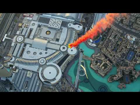 Burj Khalifa Pinnacle BASE Jump 4k#SHORTS