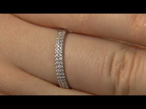 WR3032 0.25 Carat Double Row Ladies Diamond Wedding Ring