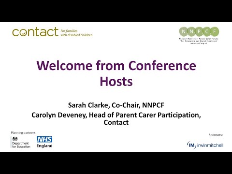 Welcome & Introductions to the 29th February 2024 Joint Contact & NNPCF Conference