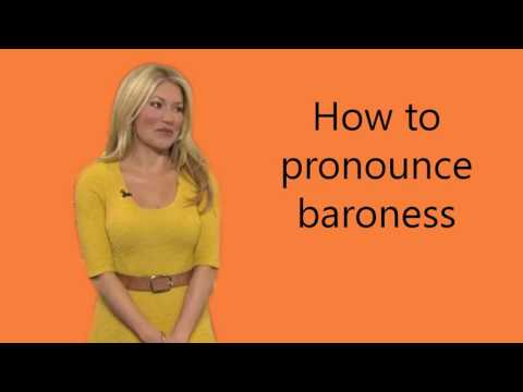 How to pronounce baroness