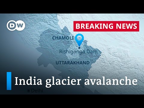 印度冰川雪崩撞上大壩，150人死亡｜DW新聞網 (150 feared dead in India after glacier avalanche hits dam | DW News)